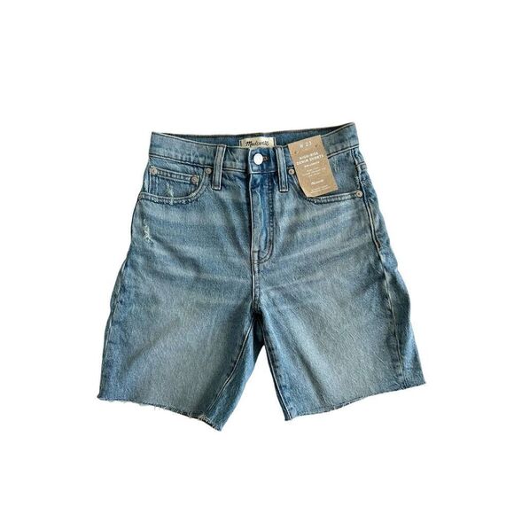 MADEWELL NWT High-Rise Mid-Length Denim Shorts size 23 - Picture 7 of 14